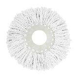 Casabella Spin Cycle Floor Mop Microfiber Refill Head, Machine-Washable, White