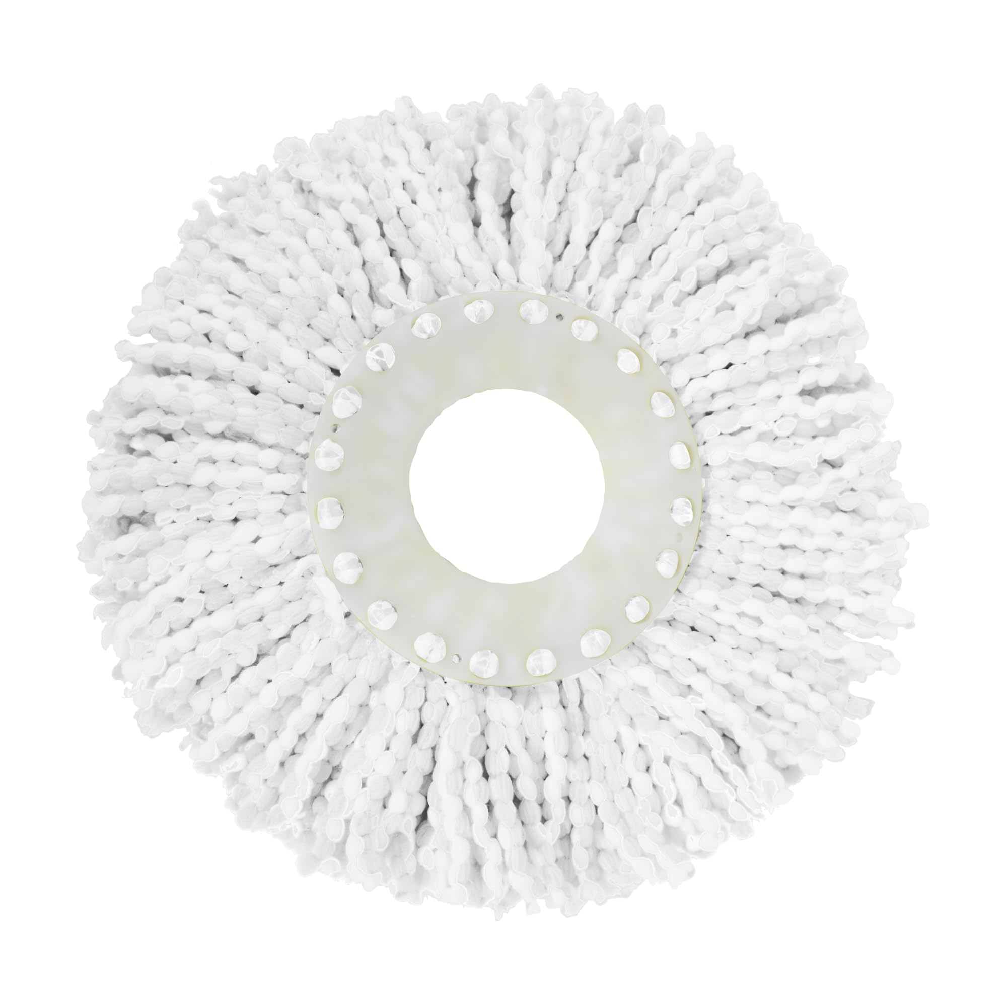 Casabella Spin Cycle Floor Mop Microfiber Refill Head, Machine-Washable, White
