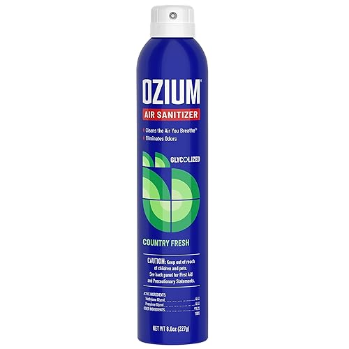 Ozium 8 Oz. Air Sanitizer & Odor Eliminator for Homes, Cars, Offices and More, Country Fresh, Pack of 1