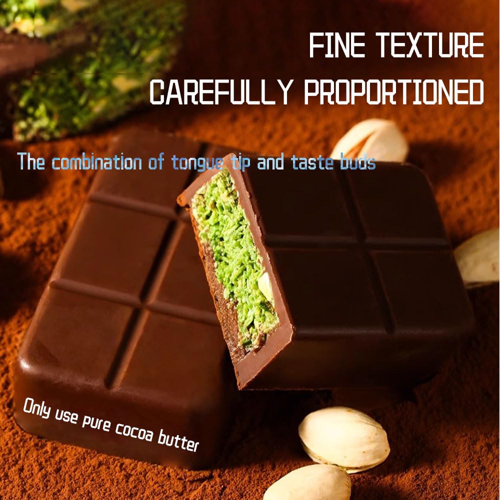Nutty Fruity Dubai Chocolate Bar Kit,Sandwich Filling Mildly Bitter But Not Greasy,Dubai Chocolate Bar,Movie Theater Candy
