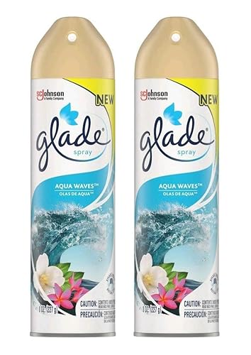 Glade Air Freshener 8oz (Package May Vary) Pack of 3 (Aqua Waves)