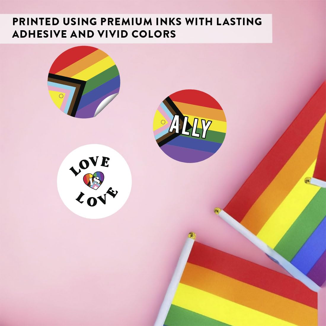 Andaz Press Assorted 216 Pride Party Favors Intersex Progress Pride Bulk Chocolate Drop Labels Pride Decorations Trans Pride Merch LGBTQ Pride Party
