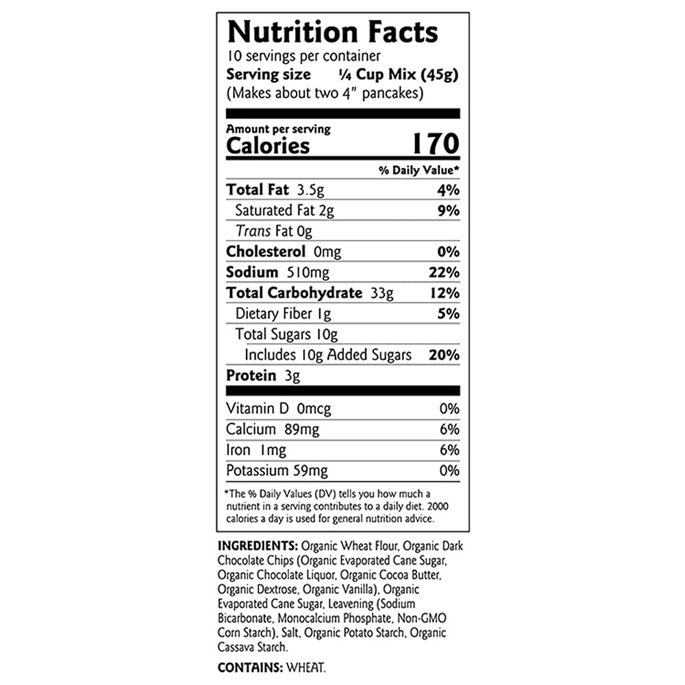 Birch Benders Organic Pancake and Waffle Mix, Non-GMO, Chocolate Chip, 16 Oz (Pack of 3)