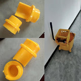 NentMent Commercial Mop Bucket Wringer Mount Bracket End Plugs Left and Right Set Yellow Plastic Stopper Repair Parts for Side Press Wringer Combo