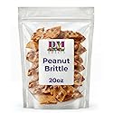 Peanut Brittle - 20 oz Fresh Crunchy Candy Made with Roasted Peanuts and Caramelized Sugar for Gifts, Parties, Dessert Tables, Offices, and Snack