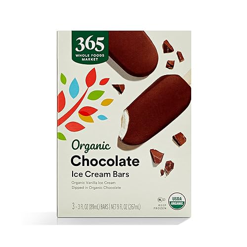 365 by Whole Foods Market, Organic Chocolate Vanilla Ice Cream Bars, 3 fl oz, 3 ct, (Frozen)