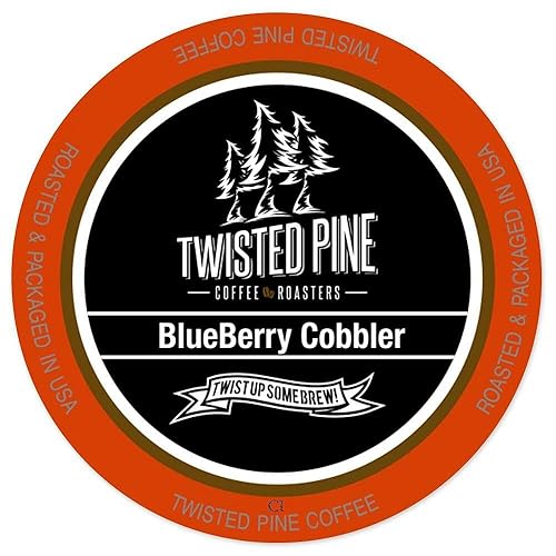 Twisted Pine Blueberry Cobbler Flavored Coffee, Single-Serve Cups for Keurig K-Cup Brewers, 24 Count