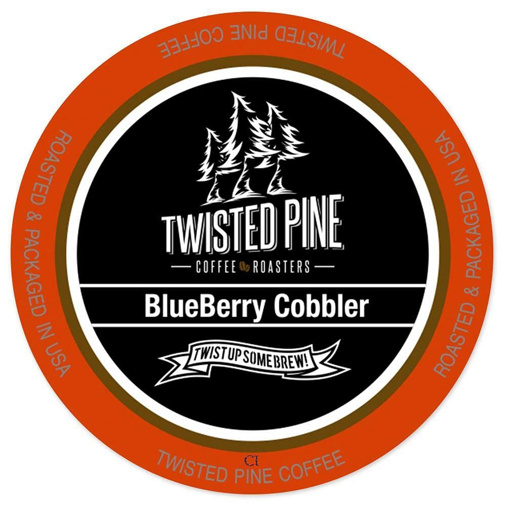 Twisted Pine Blueberry Cobbler Flavored Coffee, Single-Serve Cups for Keurig K-Cup Brewers, 24 Count