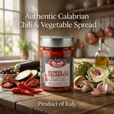 Alma Gourmet Bomba Calabrese Hot Chili & Mixed Vegetable Spread - Calabrian Chili Peppers in Oil, Authentic Italian Spicy Sauce, Product of Italy