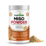 Nurtive Miso Powder - Japanese Umami-Inspired Instant Seasoning for Soup, Broth, Marinades & Sauces - Fermented Soybeans & Rice - No Refrigeration