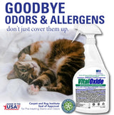 Vital Oxide| Eliminate Pet Urine Odor & Stains| Destroys Most Pet viruses in minutes |Carpet Stain Remover for Cats & Dog Pee, Carpet Cleaner Spray