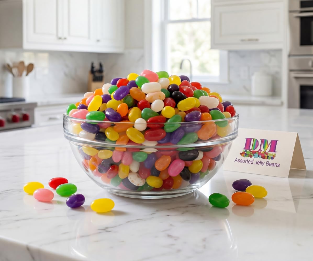 Assorted Fruit Jelly Beans - 2 lb Bulk Bag - Classic Chewy Candy in Mixed Fruit Flavors - Perfect for Parties, Candy Buffets, Easter Baskets, Offices