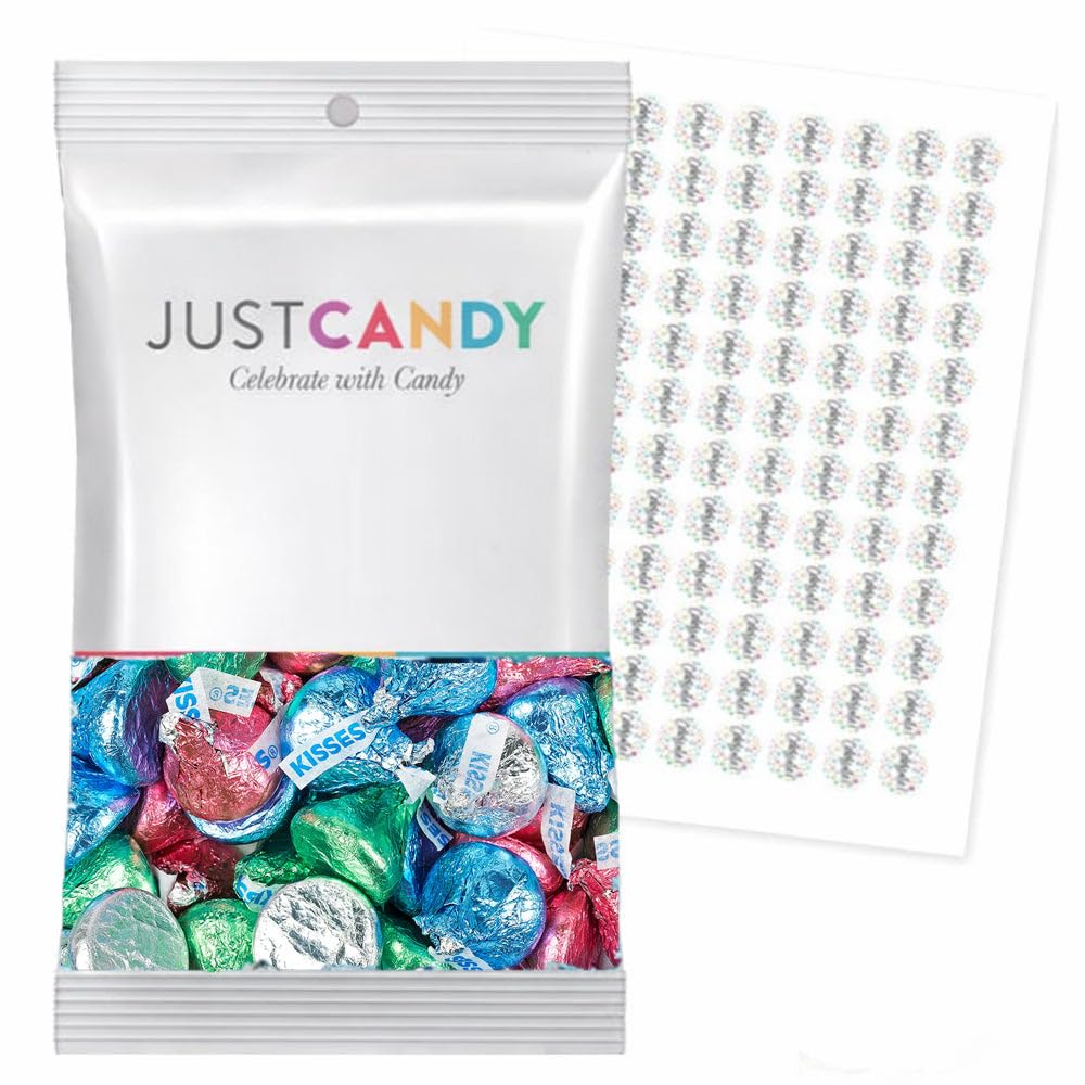 180ct Spring Easter Kisses Mix With Celebrate Kiss Stickers (1.8lb Bag)
