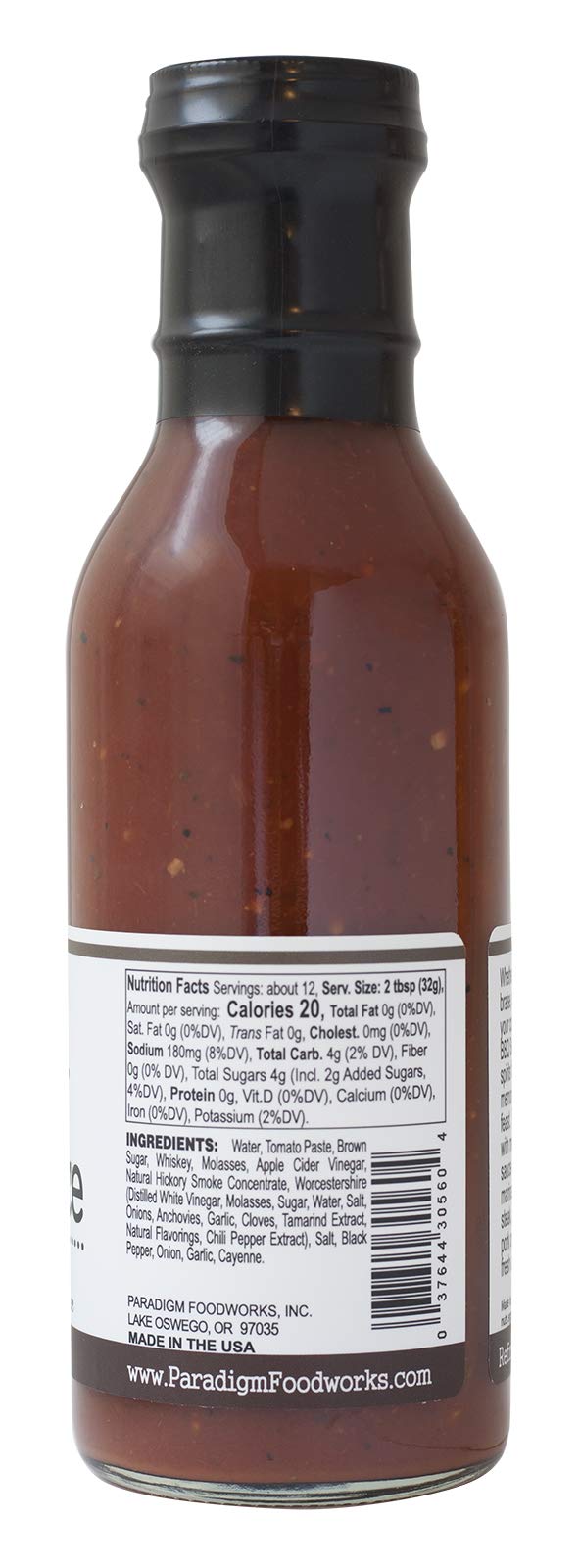 Paradigm Foodworks Tennessee Whiskey BBQ Sauce, 12 Fl Oz