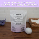 Ms Wool Lavender Scented Wool Dryer Balls - 4 XL Pack - Natural Fabric Softener, Reusable, Reduces Static, Reduces Wrinkles & Shortens Drying Time