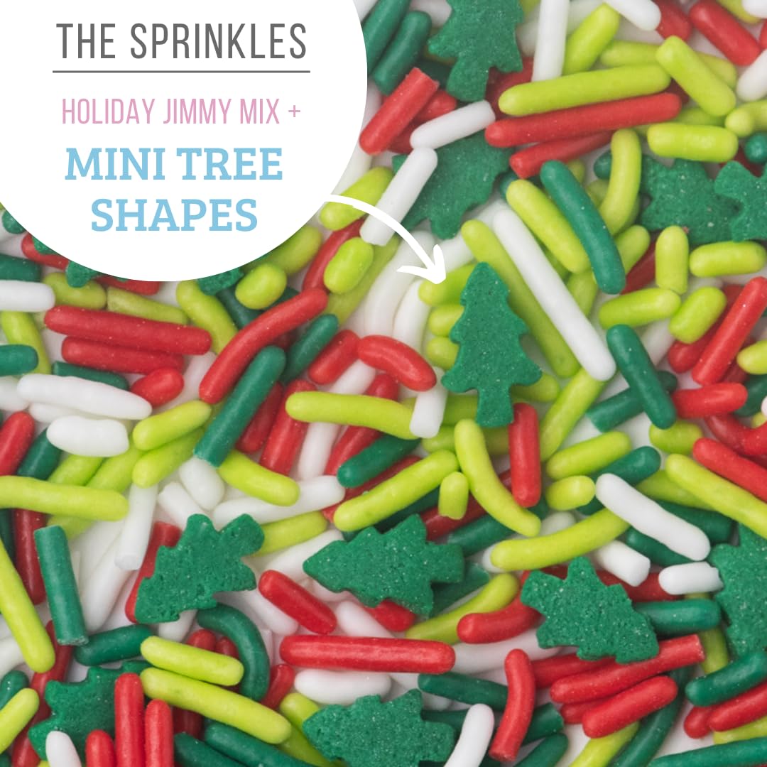 Sweets Indeed Christmas Cookie Decorating Kit - 11.31 oz | 3 Frosting Tubes (Red, Green & White) + 4 Decorating Tips + 2.5 oz Holiday Sprinkles