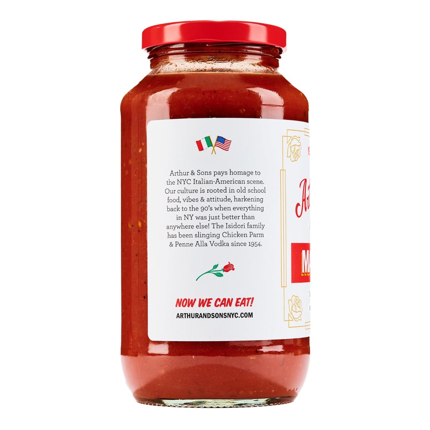 Arthur and Sons Marinara Sauce - Authentic Italian Recipe, Premium Quality, All-Natural Ingredients, No Added Sugar, Non-GMO, Gluten-Free, Perfect