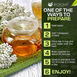 Biokoma Organic Yarrow Dried Herb 50g 1.76oz Dried Loose Achillea Millefolium Digestion Skin Health Support USDA Organic Caffeine Free Herbal Tea