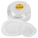 Zlion 60 Piece White Disposable Plate Set - Elegant Plastic Dinnerware for Parties, Weddings, Birthdays & Baby Showers - Includes 30X 10.25 inch Main