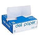 Durable Packaging 6" x 10 3/4" Interfolded Deli Wrap Wax Paper. 2500 Count (5 Packs of 500)