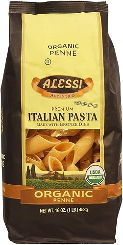 Alessi Organic Penne Italian Pasta, Kosher, 16 Ounces (Pack Of 6)