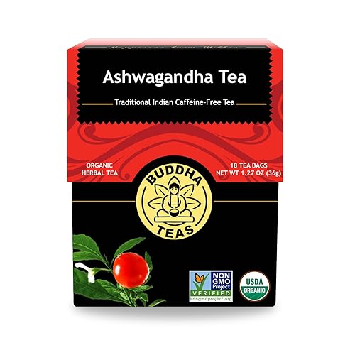 Buddha Teas - Ashwagandha Root Tea - Herbal Tea - Promote Cleansing & Wellness - With Antioxidants & Minerals - Clean Ingredients - Caffeine Free - OU