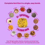 The Bomb Co. Blender Bomb, Get up & Goji, Superfood Smoothie Mix With Goji Berries, Hemp, Flax, Chia Seeds & Amino Acids, Gluten Free, High Fiber, 10