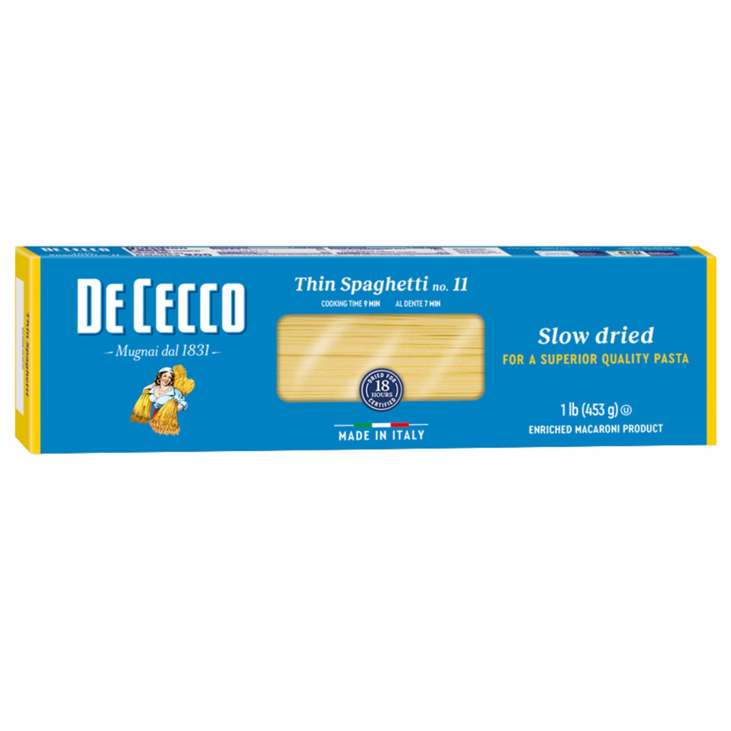 De Cecco Pasta, Spaghetti Thin No.11, 16 Ounce