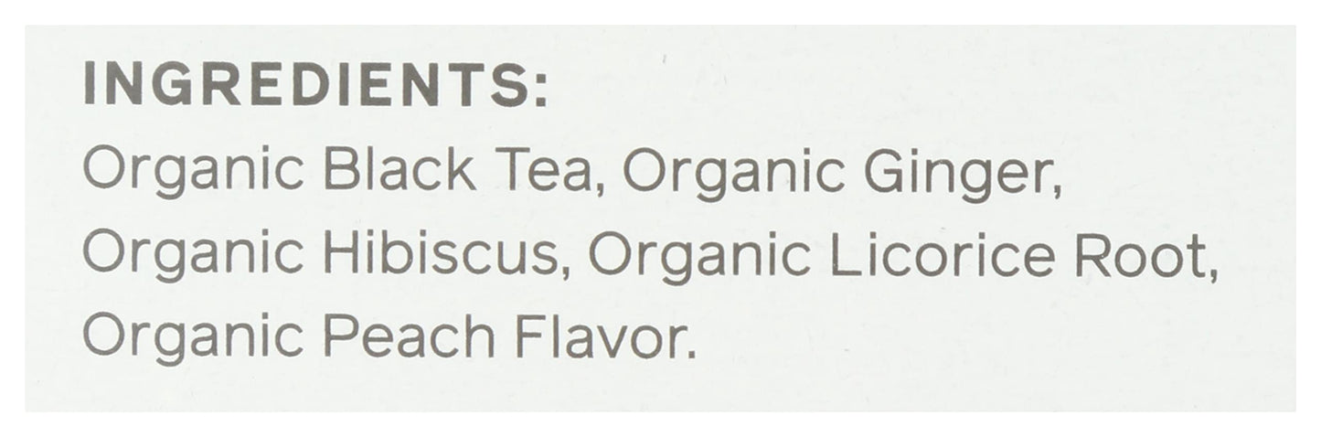 Allegro Tea, Organic Ginger Peach Black Tea Bags, 20 ct