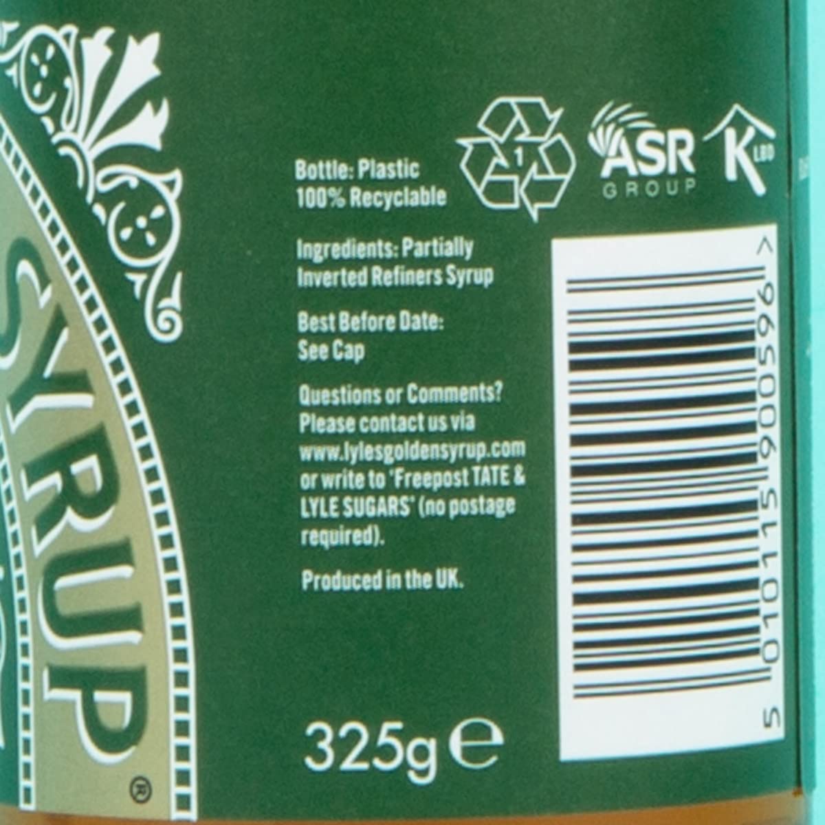 Lyle's Golden Syrup Original 325g (Pack of 1)