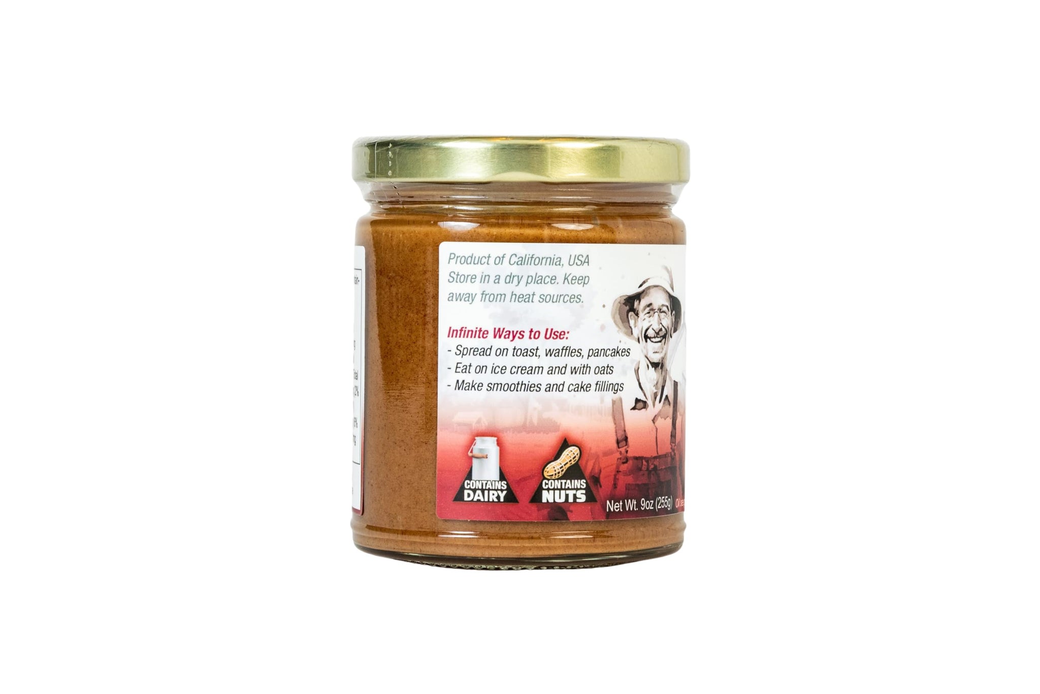 Smart Nuts Pecan Nut Butter - Roasted Pecans with Honey & Tahini, Creamy Artisan Spread, 9 oz