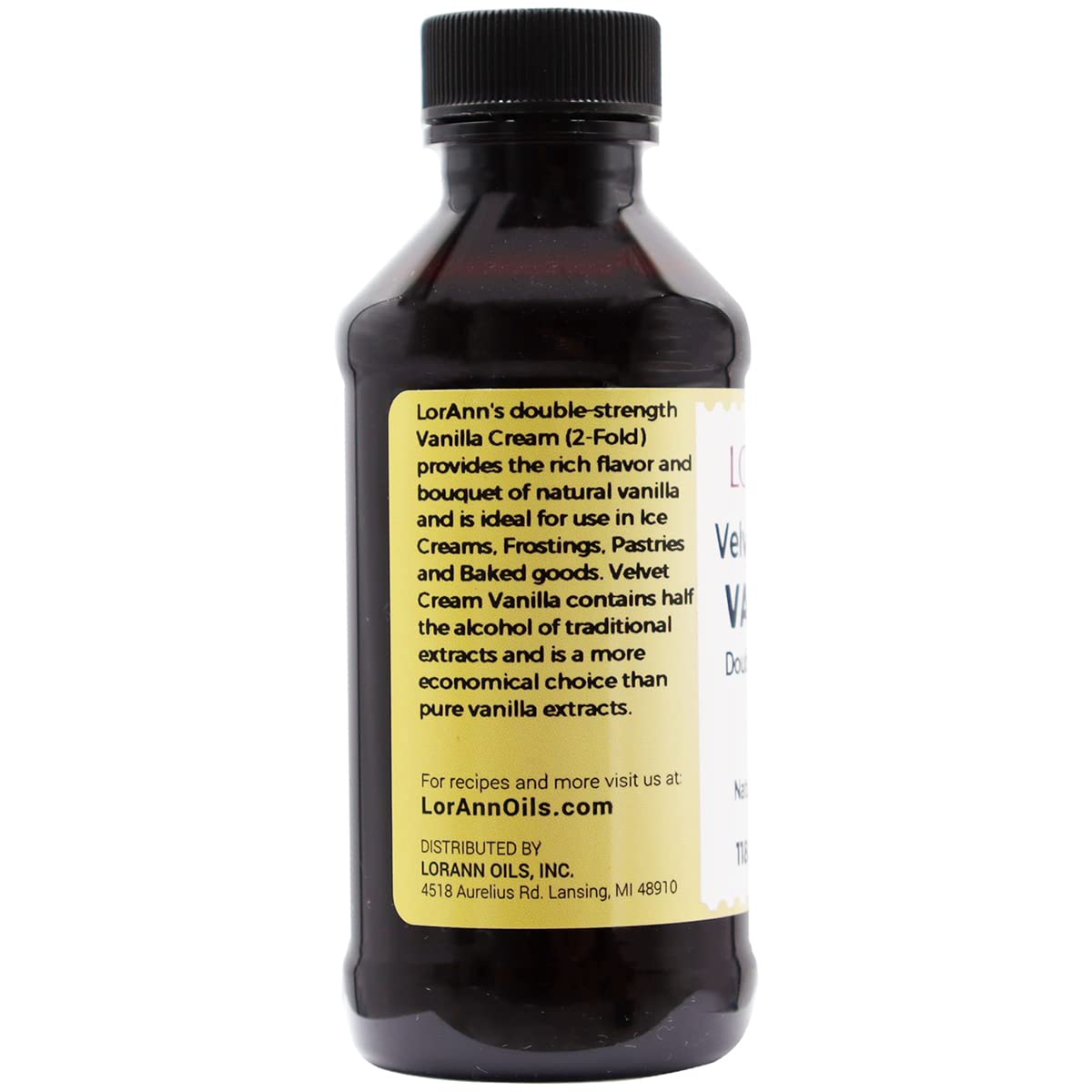 LorAnn Velvet Cream Vanilla Extract, 4 ounce bottle
