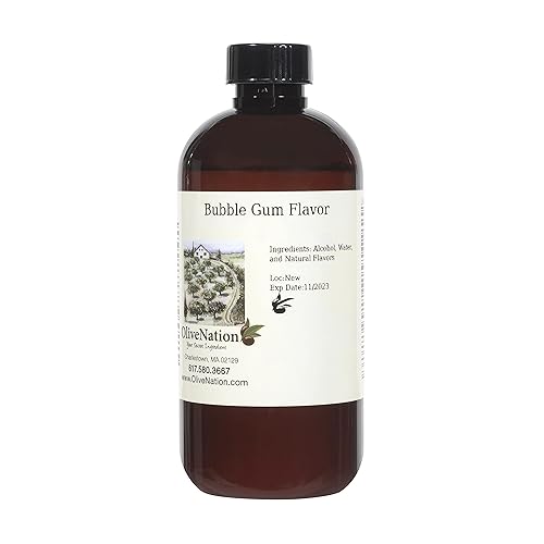 OliveNation Bubble Gum Flavor Extract for Baking, Candy, Beverages, Water Soluble, Non-GMO, Gluten Free, Vegan, Sugar Free - 4 fl oz