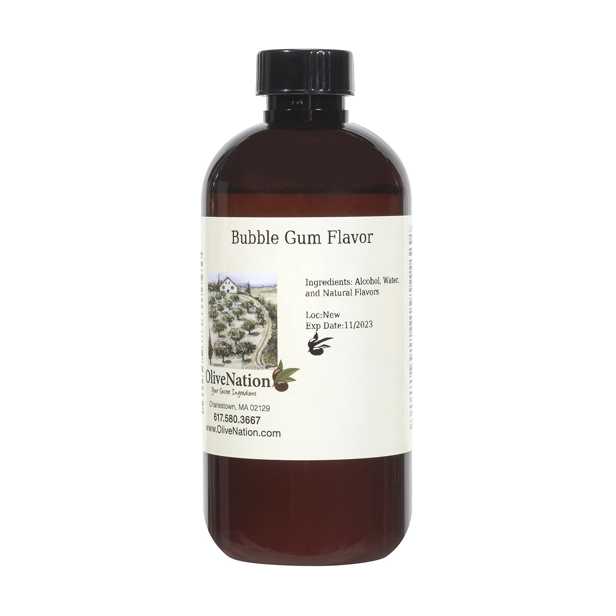 OliveNation Bubble Gum Flavor Extract for Baking, Candy, Beverages, Water Soluble, Non-GMO, Gluten Free, Vegan, Sugar Free - 4 fl oz