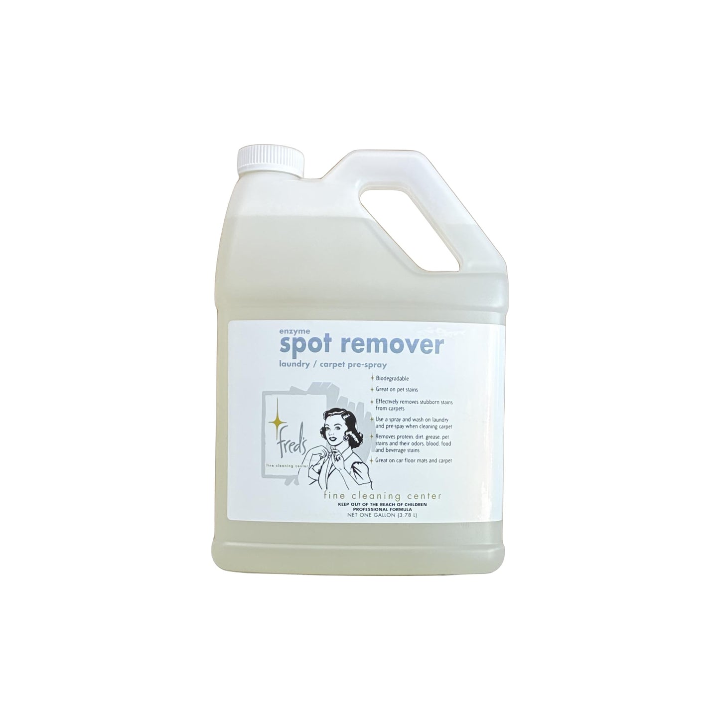 Fred's Ultra-Powered Enzyme Spot & Stain Remover for Carpet, Laundry, and More, Gallon Refill Size