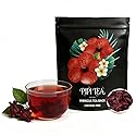 Pipi Hibiscus Tea,Pipi Tea Hibiscus Tea Bags Organic,100% Natural Organic Hibiscus Tea Bags,Natural Sweet & Sour Flavor,Caffeine-Free,30 Bags