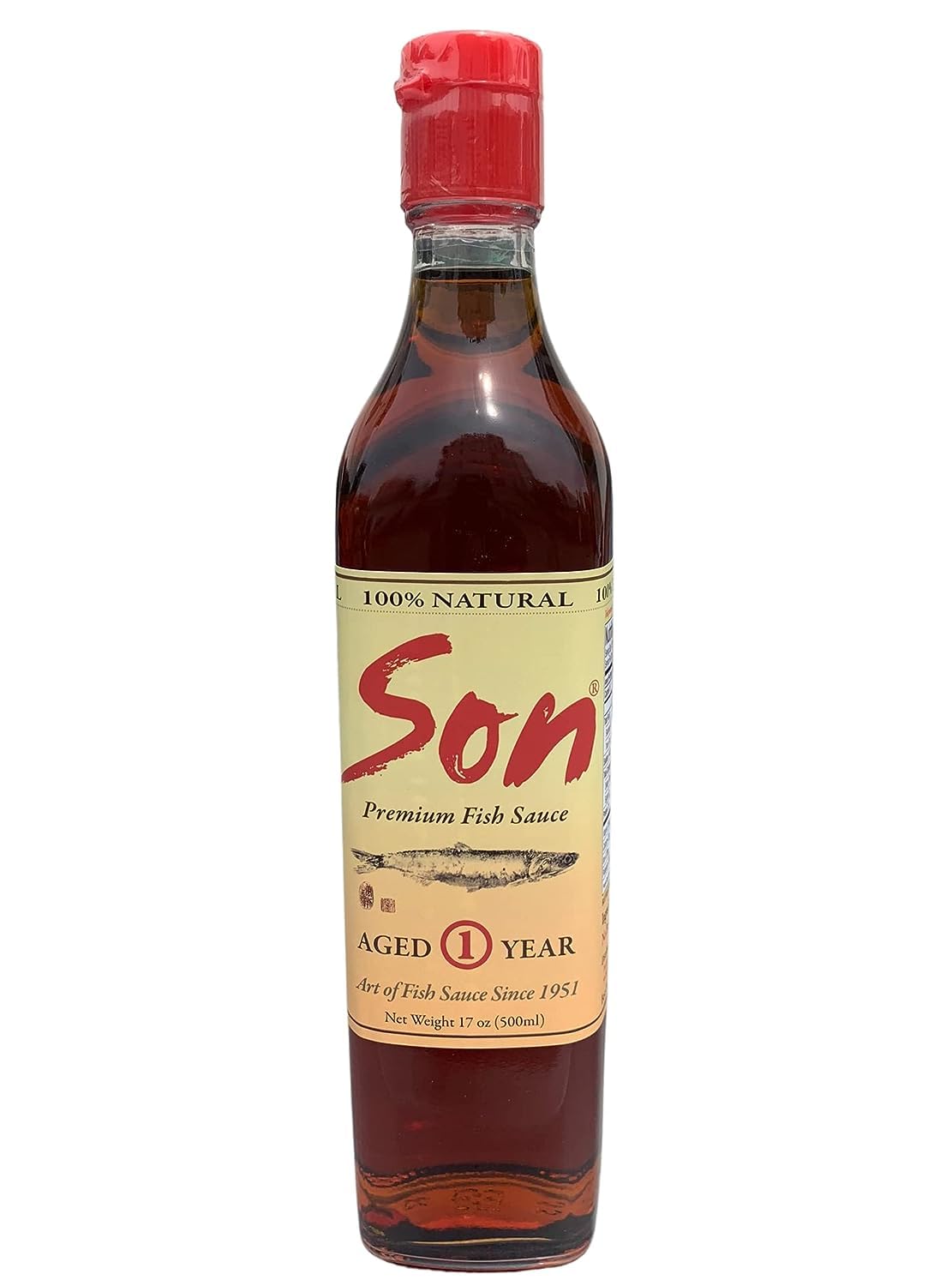 Son Fish Sauce ? Premium Vietnamese Artisanal Fish Sauce Since 1951 | One Year Aged Anchovy Sauce ?8.45 oz Bottle?100% Pure ?GLUTEN FREE, NO