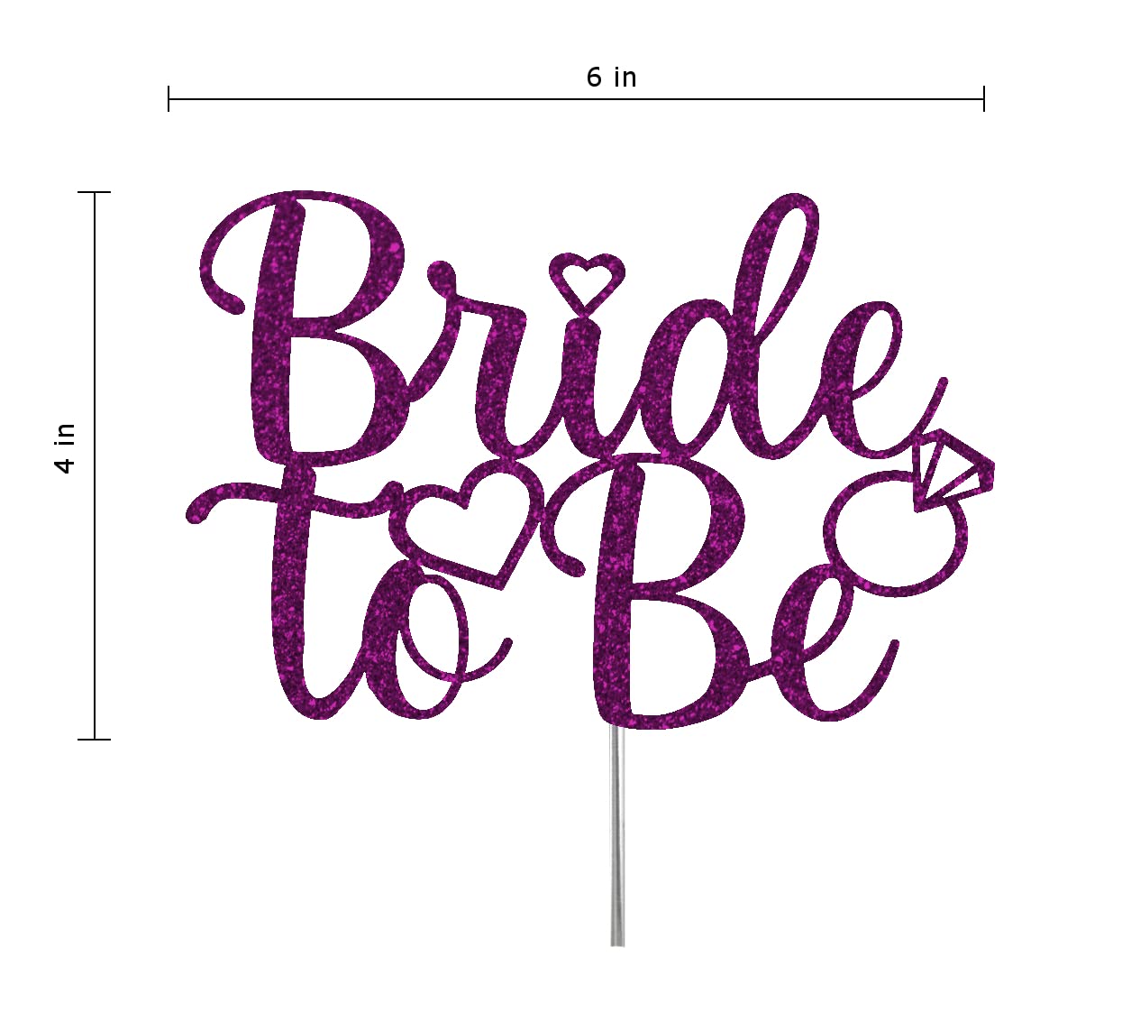 Bride To Be Cake Topper, Engagement Party Decorations Ideas, Bridal Shower, Bachelorette, Premium Quality Decoration, Sturdy Doubled Sided Glitter