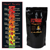 Natural Bhut Jolokia Orange Flakes | Dried and Crushed Orange Ghost Pepper Flakes by Fiery Farms (1lb)
