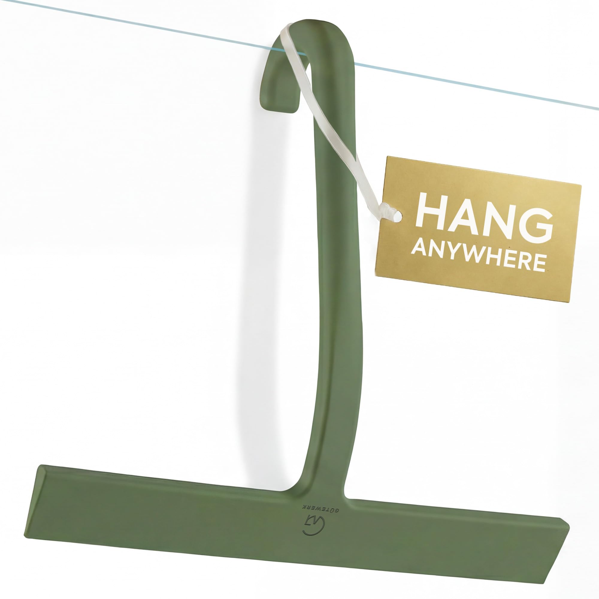 GÜTEWERK Shower Squeegee for Glass Doors - Bathroom Squeegee for Shower Glass & Tile Walls, Streak-Free & No-Squeak Silicone Blade, Stainless Steel