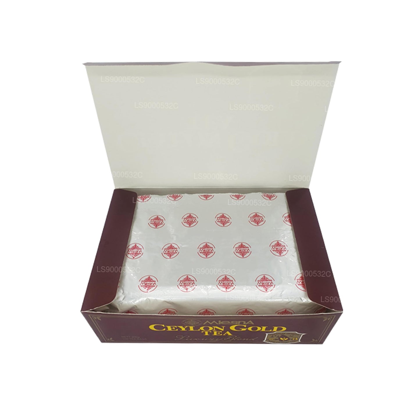 Mlesna Ceylon Gold Tea Luxury Blend 100 Tea Bags - Pure Ceylon Sri Lanka Finest Black Tea Box