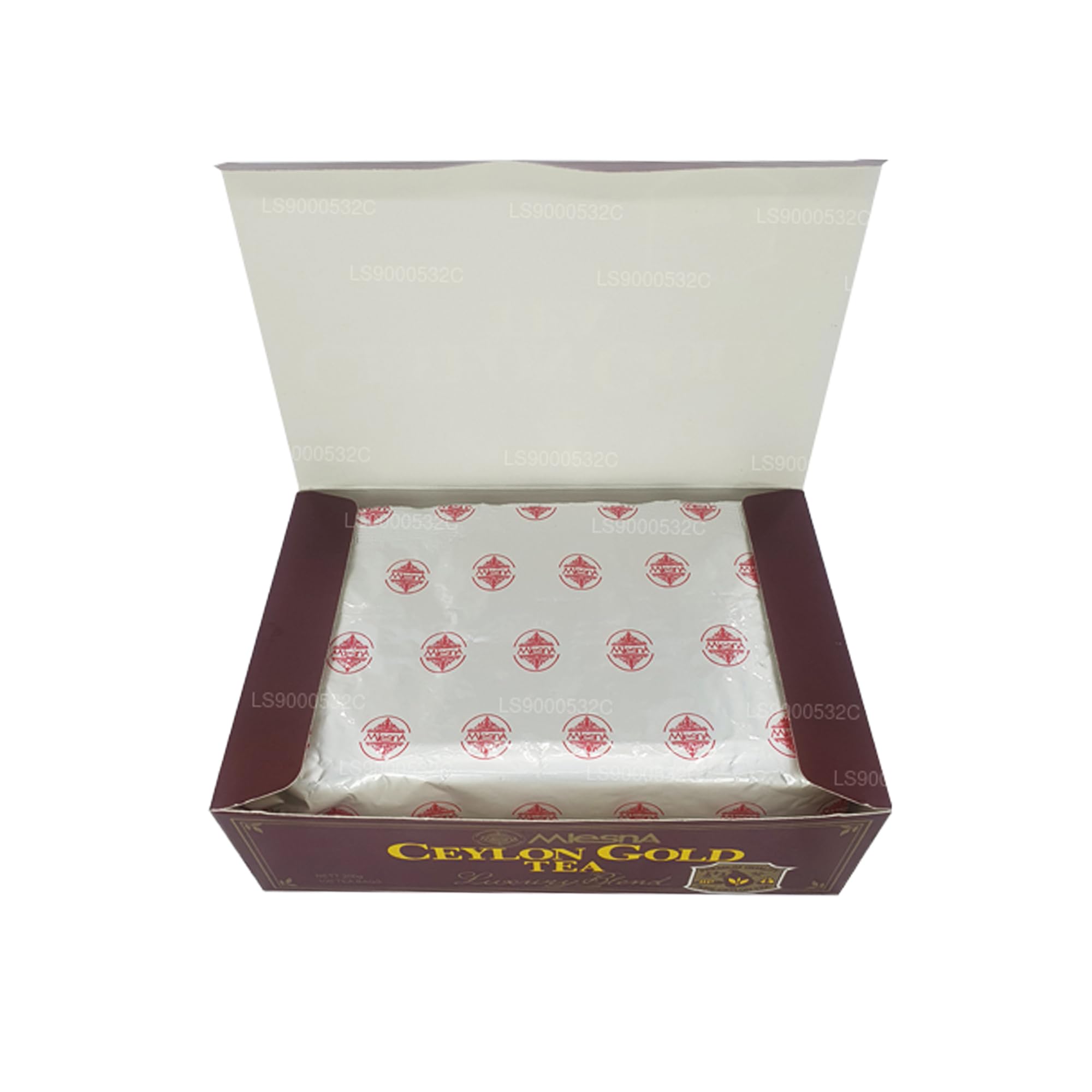 Mlesna Ceylon Gold Tea Luxury Blend 100 Tea Bags - Pure Ceylon Sri Lanka Finest Black Tea Box