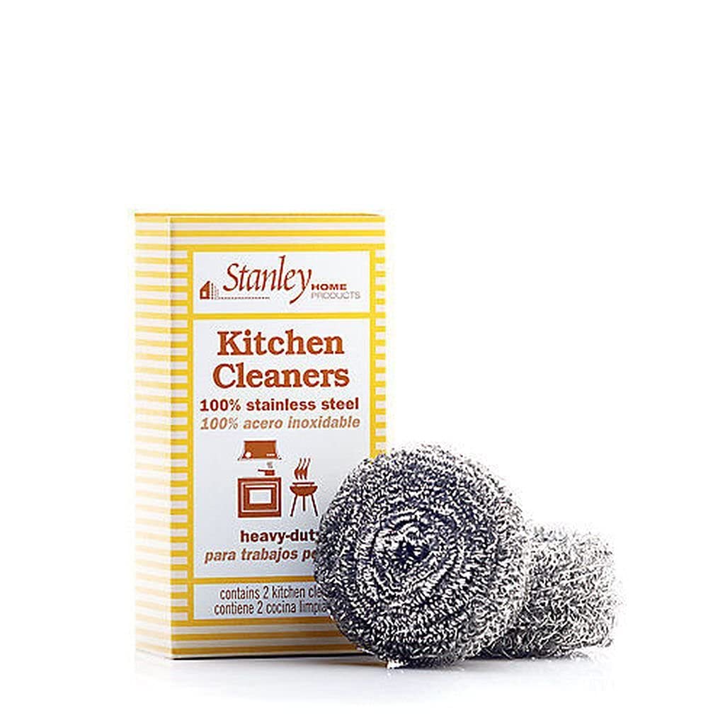 Stanley Home Products Stainless Steel Scrubbers - Rust Resistant Sponge for Pots, Pans, Grills, Ovens, Sinks and Tools - Metal Scrubbers for Kitchen