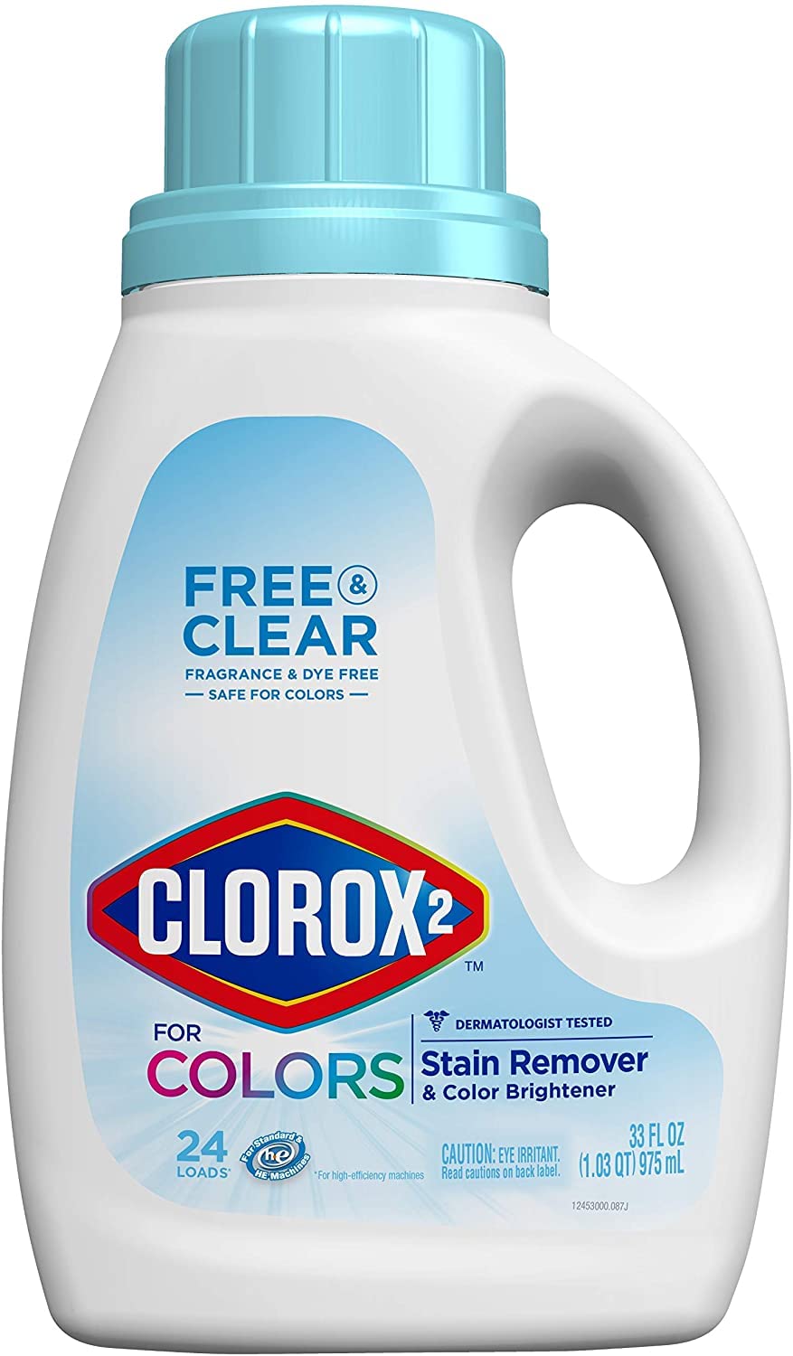 Clorox 2 for Colors, Free & Clear Stain Remover and Color Brightener, 33 Ounces (package May Vary) (Three Pack)