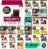 Nescafe Dolce Gusto Coffee, Tea, Chocolate Pods. Pick Any 5 Packs from 40+ Blends Inc: Decaf, Caramel, Cappuccino, Latte, Mocha, Espresso, Skinny