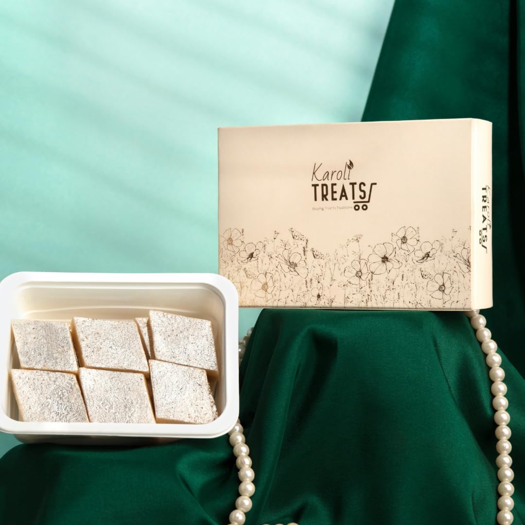 Kaju Katli Premium Indian Sweet | Made with Pure Cashews & Desi Ghee | No Preservatives | Festive Mithai Box by Karoli Treats | Rich & Authentic Taste