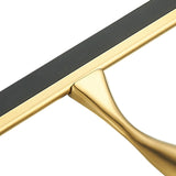 10inch Water Cleaning Squeegee for Bathroom Car or Kitchen Top Stainless with Silicon Rubber 3 Choice (Gold)