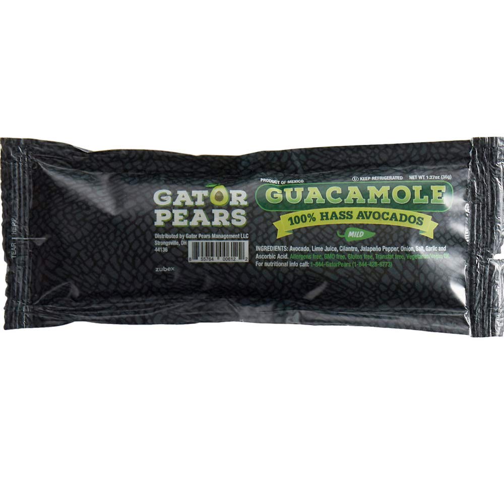 Gator Pears 100% Hass Avocados Mild Guacamole Portion Bulk Packet 1.27 oz.