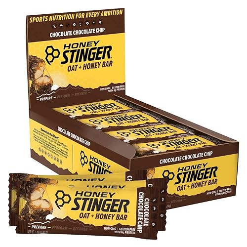Honey Stinger Oat + Honey Bar, Chocolate Chocolate Chip, Energy Packed Food to Prepare for Exercise, Endurance & Performance, Sports Nutrition Snack