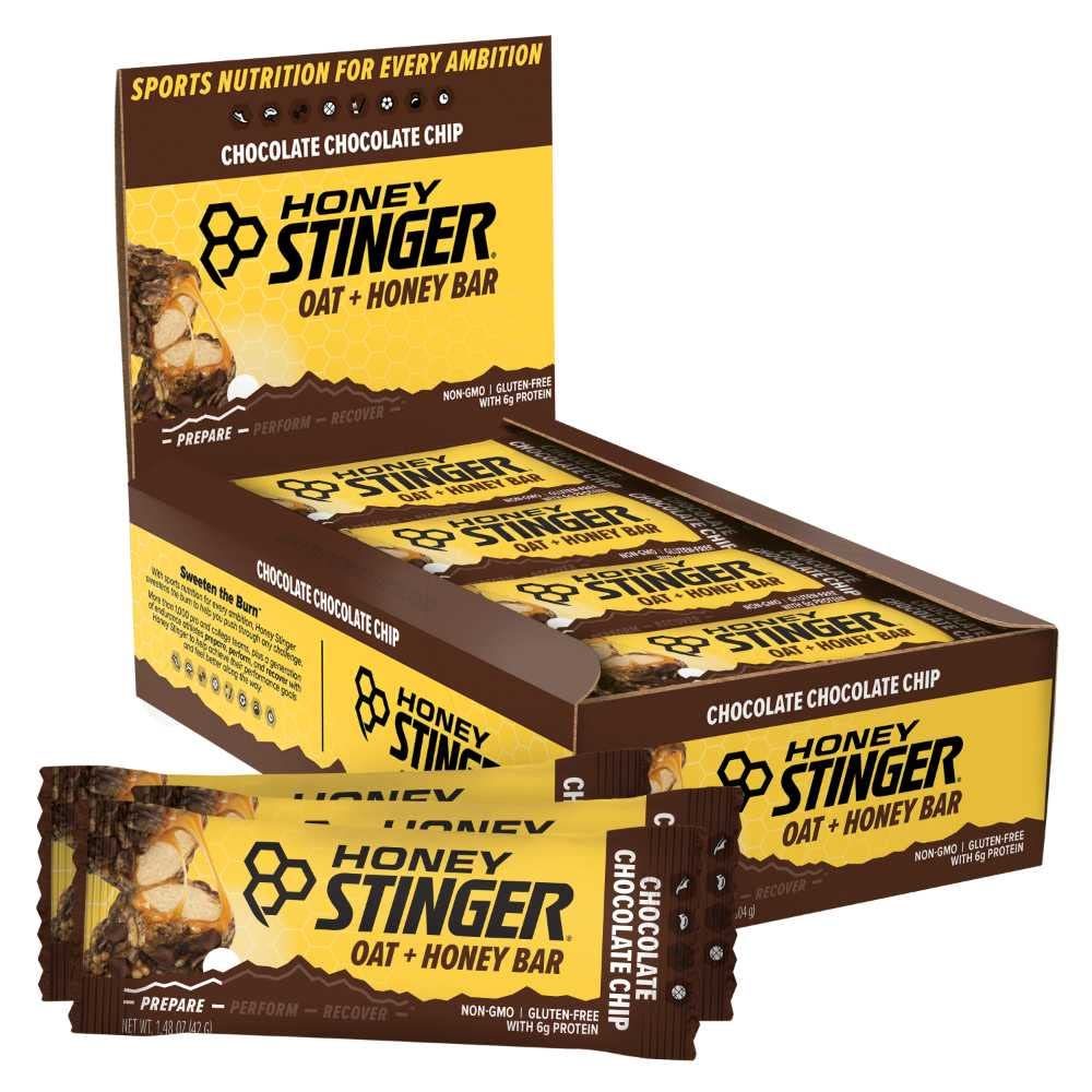 Honey Stinger Oat + Honey Bar, Chocolate Chocolate Chip, Energy Packed Food to Prepare for Exercise, Endurance & Performance, Sports Nutrition Snack